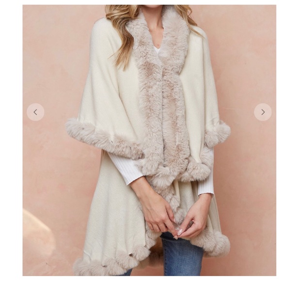 Absolutely Fabulous Faux Fur Trim Cardigan Jacket - Picture 5 of 5